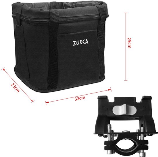 Fietsmand Hond Kat Voorop Zwart - Hondenmand Fiets - Fietstas van TOM