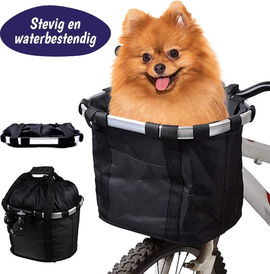 Fietsmand Hond Voorop - Multifunctionele Opvouwbare Hondenfietsmand tot 5 KG - Veilig en Comfortabel van Petstro