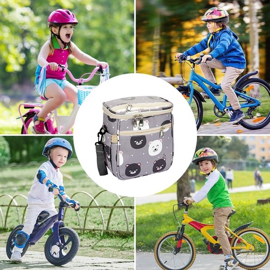 Fietsmand Kind - Roze Stuurtas voor Meisjes - Fietstas Kinderfiets met Driewieler van Widek