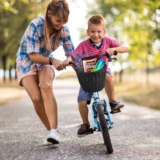 Fietsmand Kind Voorop Kinderfietsmand Meisjes Jongens Prinses Stuur - Handgeweven Fietsmand Kinderfiets Strak en Stevig Fietsmand van Fastar