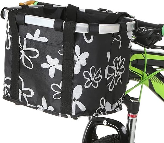 Fietsmand - Multifunctioneel Fietsmand - hondenfietsmand - Afneembaar&opvouwbaar - hondenmand fiets - Eenvoudig te installeren - waterdicht - fietstas - zwart - Oxford-doek - 32 * 27 * 24.5cm van $