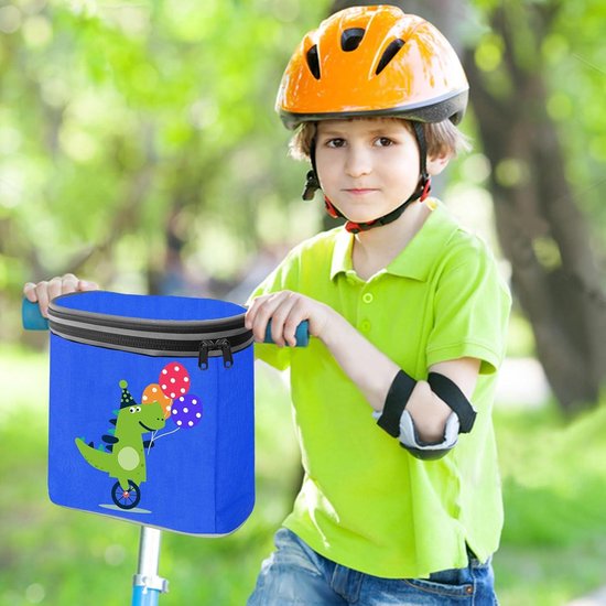 Fietsmand - Reflecterende strepen - Jongens - Afneembaar deksel - Klittenbandsluiting van AMIGO
