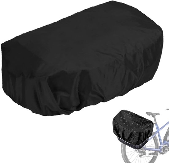 Fietsmand Regenhoes 37x45 cm - Waterdicht Canvas - Scheurbestendig & Eenvoudig te Monteren - Zwart - Universeel - SOLLBRY®