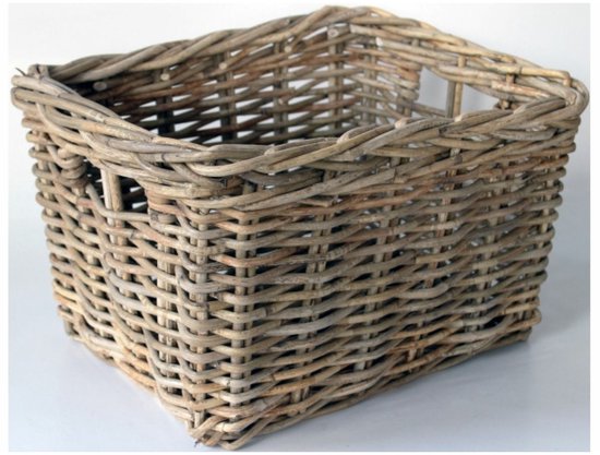 Fietsmand Rustic - rotan - 44 x 33 x 25 cm - voor transportfiets van Merkloos