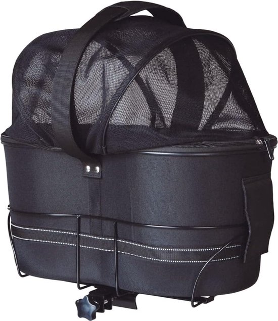 Fietsmand voor brede bagagedrager - 29 × 42 × 48 cm, Zwart - Populaire zoekwoorden: Fietsaccessoires, Hondenmand. van Basil