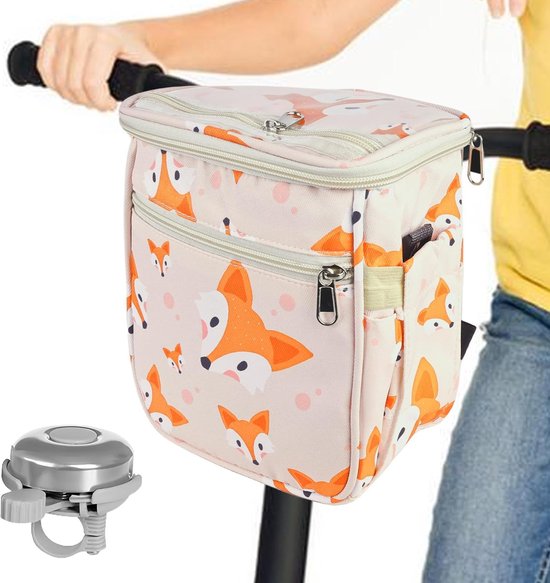 Fietsmand voor kinderen, fietsstuurmand, stuurtas voor kinderen, fietsmand voor kinderen met bel, voor jongens en meisjes, fietstas voor peuters, scooter, driewieler, fiets van ROCKBROS