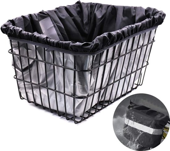 Fietsmand Waterdichte Hoes, Elektrische Motorfietsmand Binnenvoering Beschermhoes, Buitenrugzak Regenhoes met Reflecterende Strip - Waterdichte Fietsmand Voering - Fietsmand Accessoires - 1PCS (Niet Inclusief Fietsmand) van BEEWAY