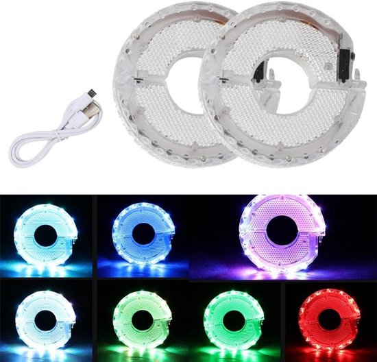 Fietsnaaflicht - Spaakverlichting LED - Veiligheidswaarschuwing Fietsen - Bewegingssensor - Naafdiameter < 30mm - Meerdere Kleuren