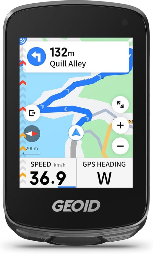 Fietsnavigatie Fietscomputer 2.6 Inch – GPS Navigatie met Europa Kaarten – Tot 42 Uur Batterijduur – WiFi, Bluetooth & ANT+ – Prestatietracking voor Racefiets, MTB & E-bike