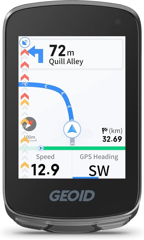 Fietsnavigatie GPS - Gemakkelijk te bedienen - Ongevallen detectie - Duidelijk afleesbaar - Draadloos - Waterdicht - GPX Navigatie tot 300 km - ANT+ & Bluetooth - WiFi Synchronisatie - IPX7 Waterdicht - 25 Uur Batterijduur