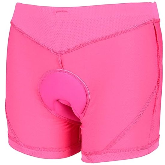Fietsonderbroek Dames met 3D Zeem – Comfortabele Fiets Onderbroek – Ademend Fietsondergoed – Gel Zeem – MTB, Racefiets, E-bike & Spinning – Roze – Maat L