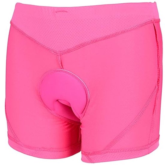 Fietsonderbroek Dames met 3D Zeem – Comfortabele Fiets Onderbroek – Ademend Fietsondergoed – Gel Zeem – MTB, Racefiets, E-bike & Spinning – Roze – Maat XL
