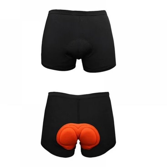 Fietsonderbroek - Fietsbroek - Fiets ondergoed - Met zeem - Wielrenbroek - Cycling shorts - Racefiets broekje - Fietskleding - Maat L - Zwart - Jonyx
