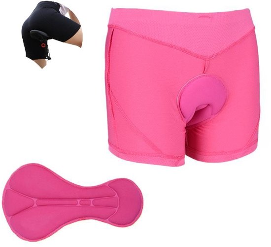 Fietsonderbroek - Fietsonderbroek dames met zeem - Fiets onderbroek met zeem - E bike - Fietsondergoed - Wielerbroek - Extra Zacht - Roze - LOUZIR