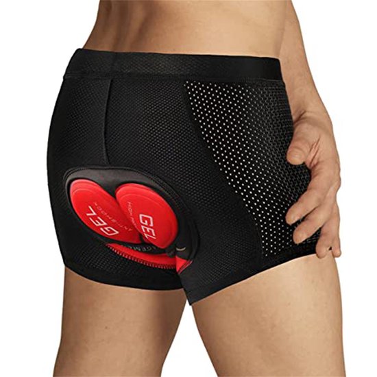 Fietsonderbroek Heren - Met Gelpadding - Ergonomisch 5D Design - Anti-slip Zomen - Comfort Onder Fietsbroek - Voor Wielrenners & MTB - Zwart - L - 1 stuk