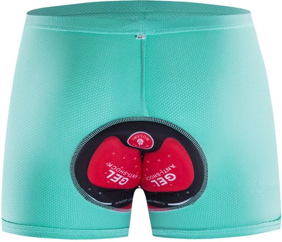 Fietsonderbroek met Zeem Dames & Heren – Comfortabel Fietsondergoed tegen Zadelpijn – Wielrenbroek Ondergoed – Mint – Maat L