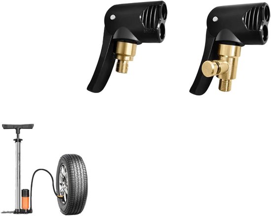 Fietspomp Adapter Set voor Auto's, Fietsen en Motoren - Bandenpomp Accessoires met 2 Stuks