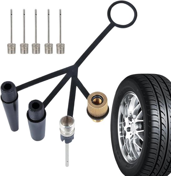 Fietspomp Adapter - Ventiel Converter - Banden Oppompen - Universeel Mondstuk - Compact Formaat - Zilver