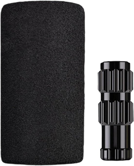Fietspomp Adapter - Ventiel Opzetstuk - Banden Oppompen - Met Spons Beschermhoes - 6 x 3 x 3 cm - Zwart