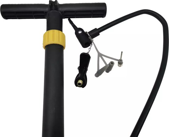 Fietspomp Challenge tot 11 bar + 4 ventielen gratis meegeleverd van Merkloos