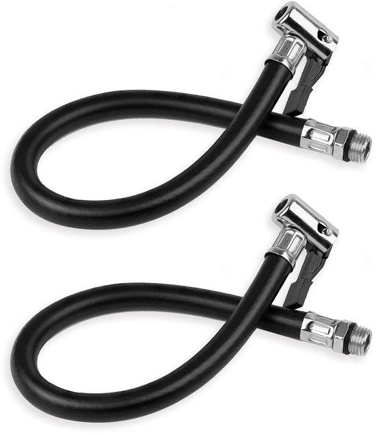 Fietspomp en Autopomp Set van 2, 13 mm Rubber Metalen Slangen voor Fietsen, Motoren en Auto's