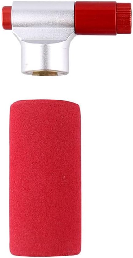 Fietspomp Inflator Kit - Mini Pomp - Banden Snel Vullen - Presta Schrader Compatibel - Compact Formaat - Rood