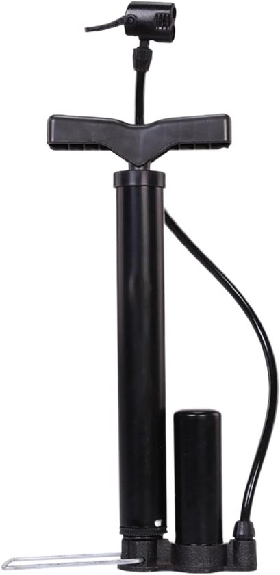 Fietspomp - Luchtpomp - Banden Oppompen - Met Opblaasnaalden - 32 cm - Zilver