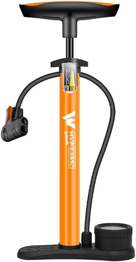 Fietspomp met manometer - Draagbare inflator - Banden Oppompen - 3-in-1 mondstuk - 160 psi - Zwart