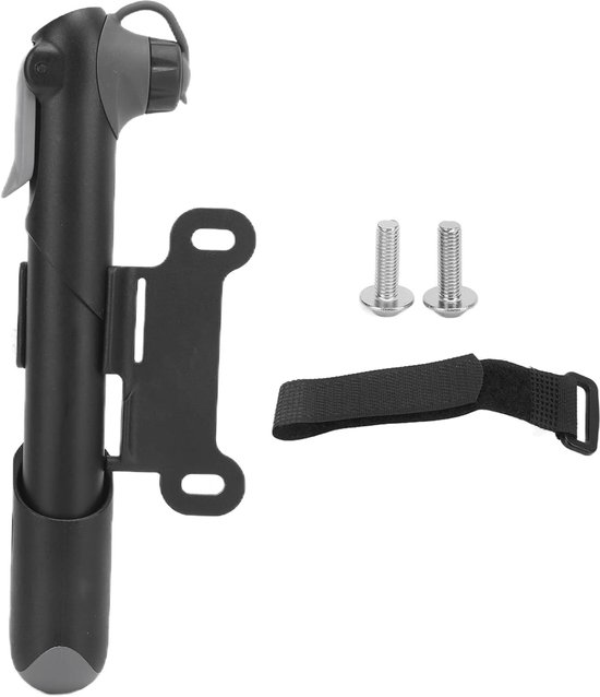 Fietspomp met manometer - Mini pomp - Banden oppompen - Dubbele ventiel compatibel - 120 PSI - Zwart