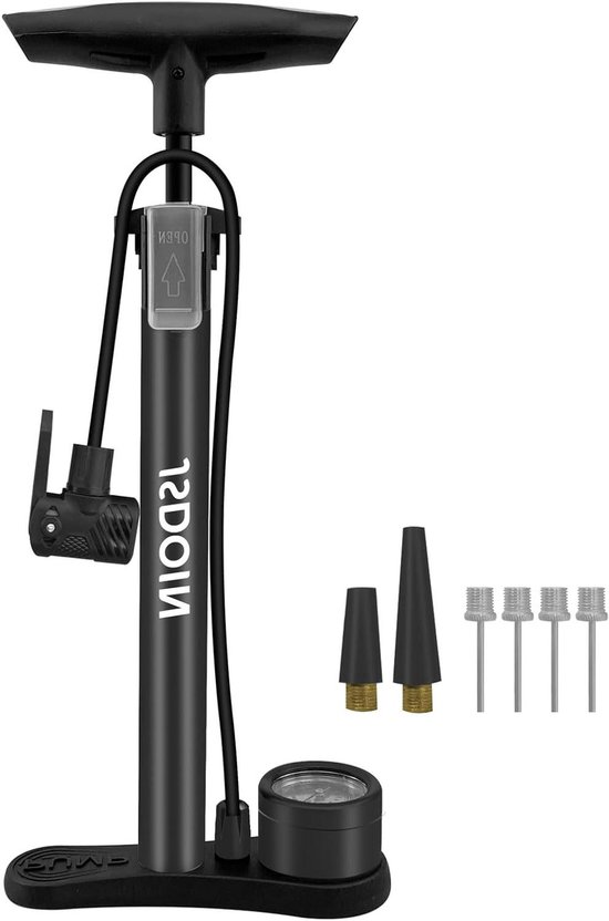 Fietspomp met Manometer - Vloerpomp - Banden Oppompen - Hoge Druk 160 PSI - 30.5 x 13.5 x 30.5 cm