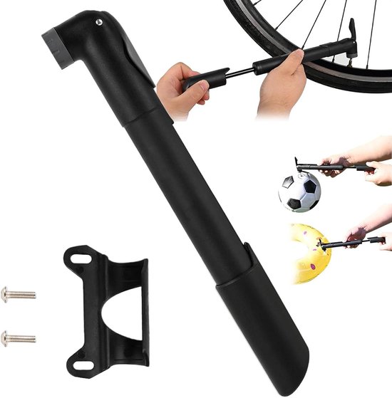 Fietspomp Mini - Compacte Pomp - Banden Oppompen - Lichtgewicht Ontwerp - 29 cm - Zwart