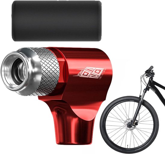 Fietspomp Mondstuk - Luchtpomp Adapter - Banden Oppompen - Lekvrije Schroefdraad - 2 cm x 4 cm - Rood