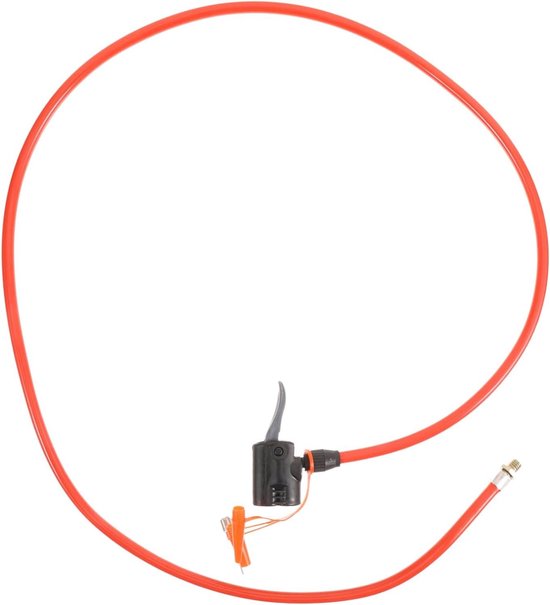 Fietspomp Slang - Luchtpomp Connector - Banden Oppompen - Universele Ventiel Compatibiliteit - 124 cm Lengte - Rood