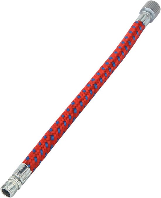 Fietspomp slang - Pompslang fiets - Banden oppompen - Flexibele aluminium slang - 16.5 cm - Zilver