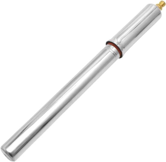 Fietspomp Staal - Handpomp - Band Oppompen - Flexibele Slang - 30 cm - Chroom