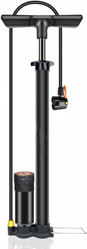 Fietspomp Vloer - Luchtpomp Banden - Banden Oppompen - Met Manometer - 160 PSI - Zwart