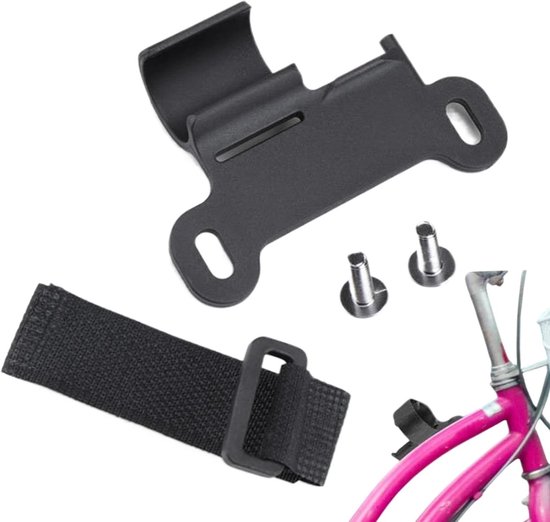 Fietspomphouder - Frame houder - Fietsen - Compact en licht - 2 cm diameter - Zwart