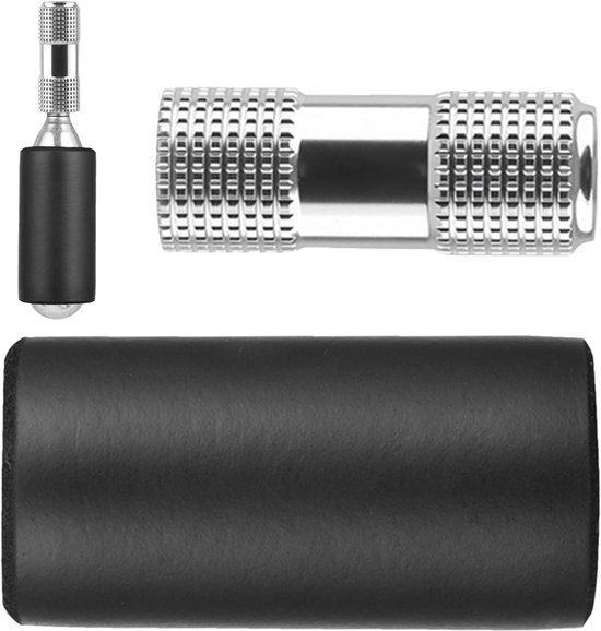 Fietspompkop - Ventiel adapter - Fietsband oppompen - Geïsoleerde hoes - 38 cm x 13 cm - Zilver