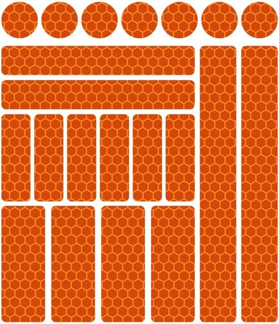 Fietsreflector - Reflecterende Veiligheids stickers Oranje - Reflectie tape voor in het verkeer - Maak wandelwagens, koffers, buggy's, skelters, helms, fietsen etc goed zichtbaar in het donker. van HOLT doelgroepen