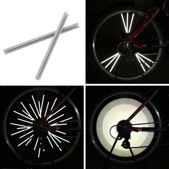 Fietsreflector / Reflector / Reflectoren Spaak Fiets / Spaakreflectoren - 12 Stuks - Wit van Vellexi