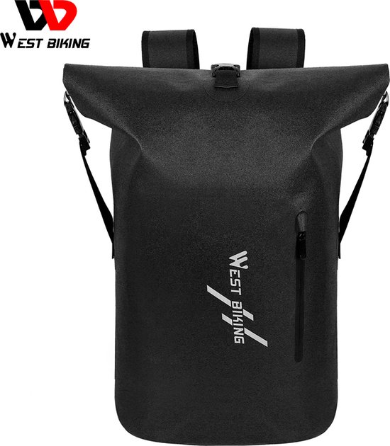 Fietsrugtas- Fietstas-Waterdicht-Schoudertas -Bicycle Backpack-Zwart -25ltr van Merkloos