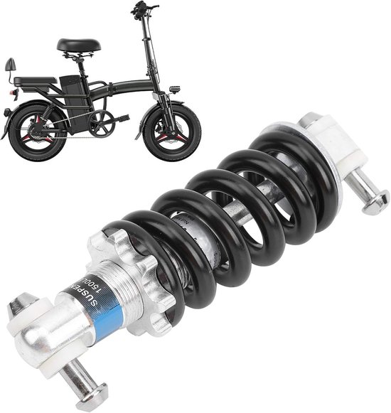 Fietsschokdemper voor Mountainbike, 150 mm en 300 LBS, Stalen Veer, Reserveonderdelen voor Elektrische en Normale Fietsen