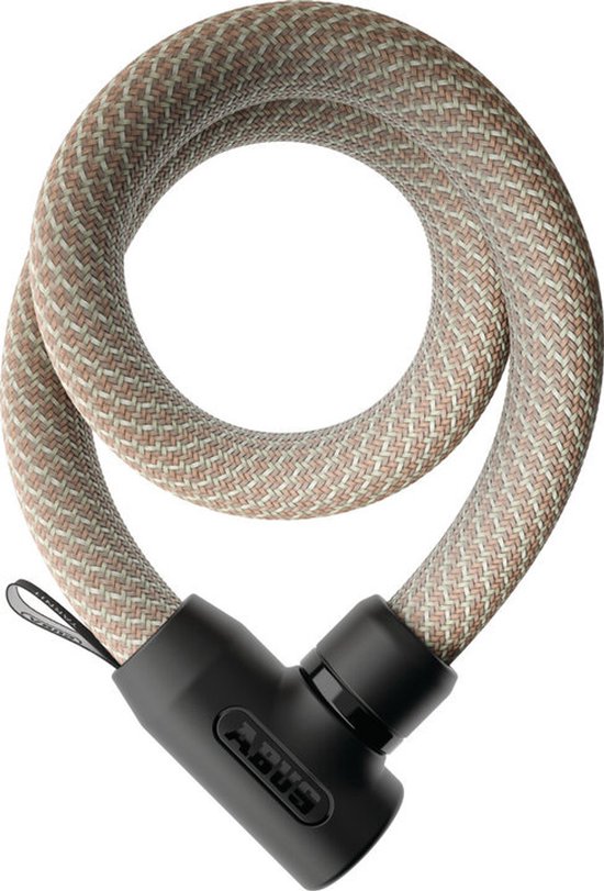 Fietsslot ABUS Textiel-kettingslot - YARNIT™ 4004K - Security level 7 - beige - 110 cm - Geschikt voor elektrische fietsen en stadsfietsen - lichtgewicht - slechts 0,88 kg