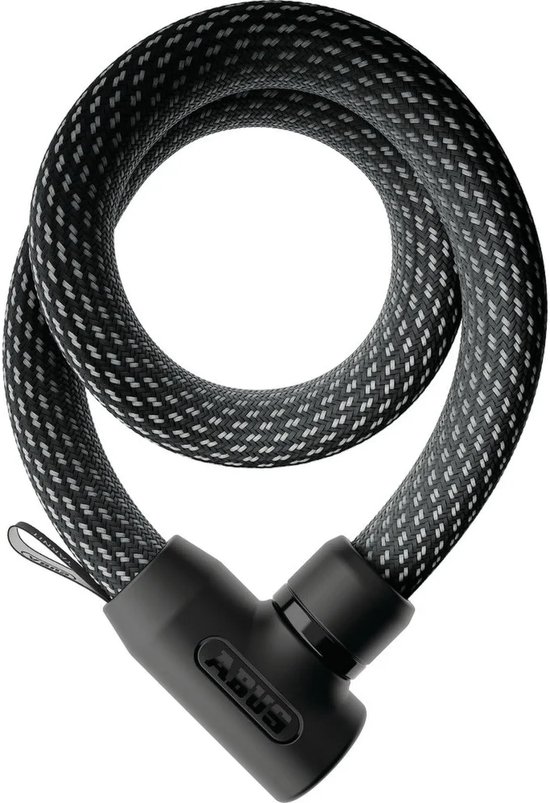 Fietsslot ABUS Textiel-kettingslot - YARNIT™ 4004K - Security level 7 - zwart - 85 cm - Geschikt voor elektrische fietsen en stadsfietsen - lichtgewicht - slechts 0,7 kg