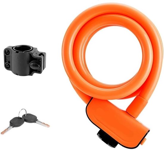 Fietsslot Antidiefstal Stalen Kettingslot Motorfiets Voertuig Ringslot MTB Racefiets Kabelslot Fietsaccessoires Fietsslot(RKS515-OR)