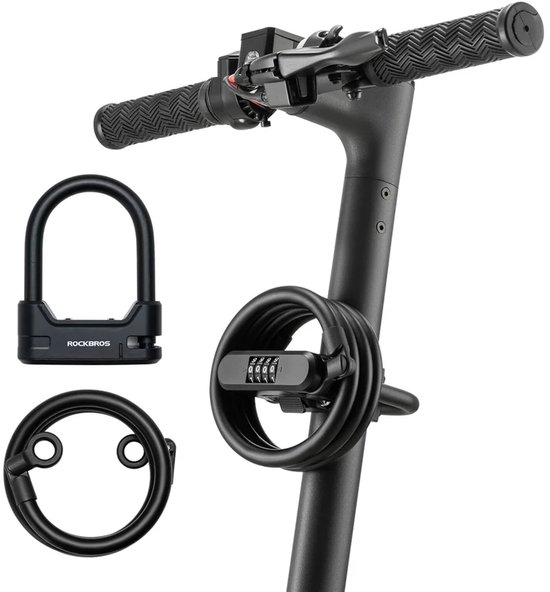 Fietsslot Cijferslot - Slot met Kabel - Kettingslot 1 meter - Motor, Step, Elektrische Step, Fatbike van Merkloos
