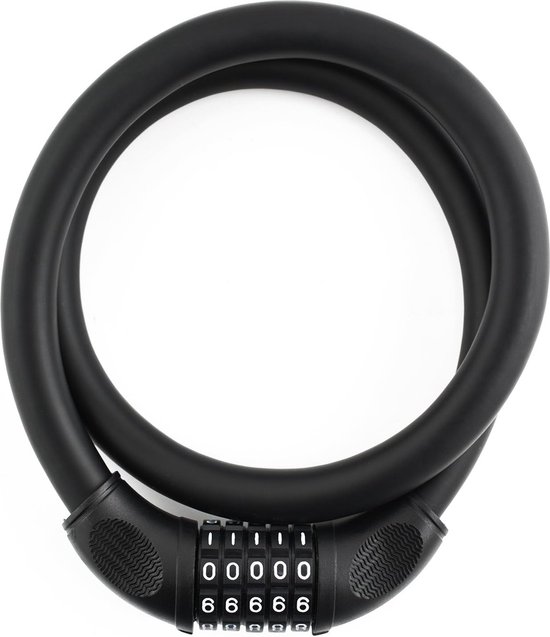 Fietsslot, fietsslot, fietsslot met cijfers, cijferslot met code, 20 x 1000 mm, extra dik, soft touch pad, zwart van ABUS