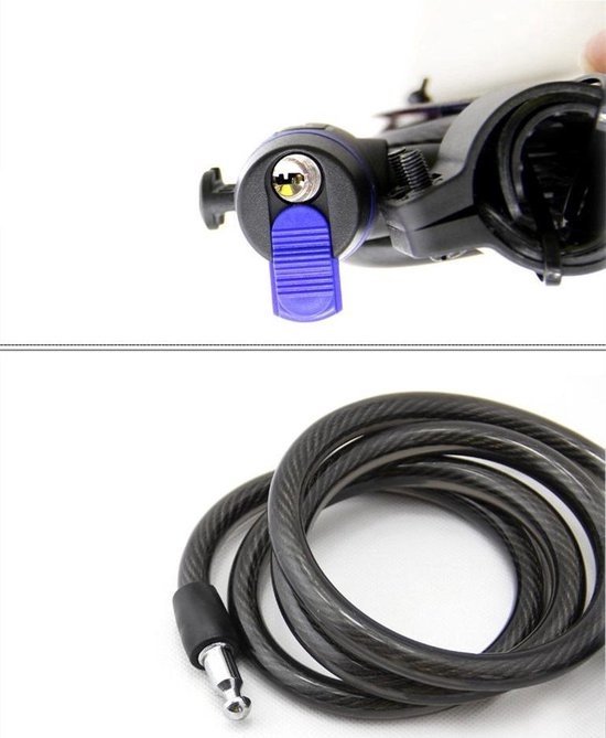 Fietsslot | Ketting Fietsslot | Anti-Diefstal | Kabelslot |12mm x 120cm | Zwart van Parya Home