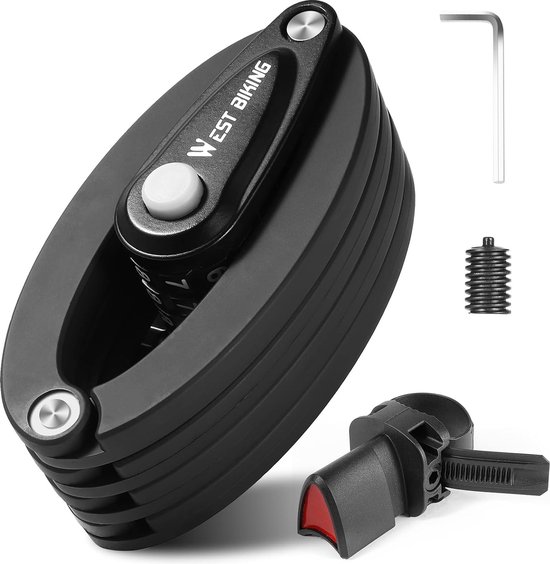 Fietsslot, vouwslot, cijferslot, hoge veiligheid, 85 cm lengte, kettingslot met houder, diefstalbeveiliging met sterke gewrichten van Lumiaud