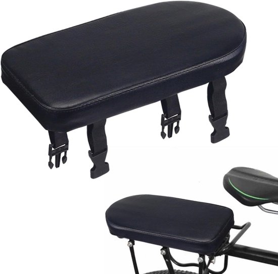 Fietsstoeltje - Achterzitje Fiets - kussens - Fietskussen - Universeel Achterzitje - Kunstleer - Zwart van Sunredy